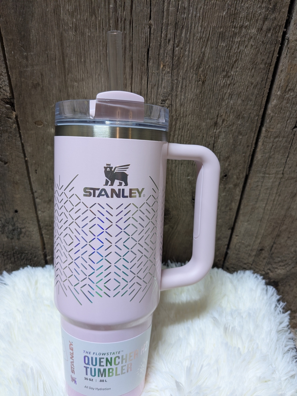Stanley Pink Travel Mug with Handle 30oz - Picture 5 of 10